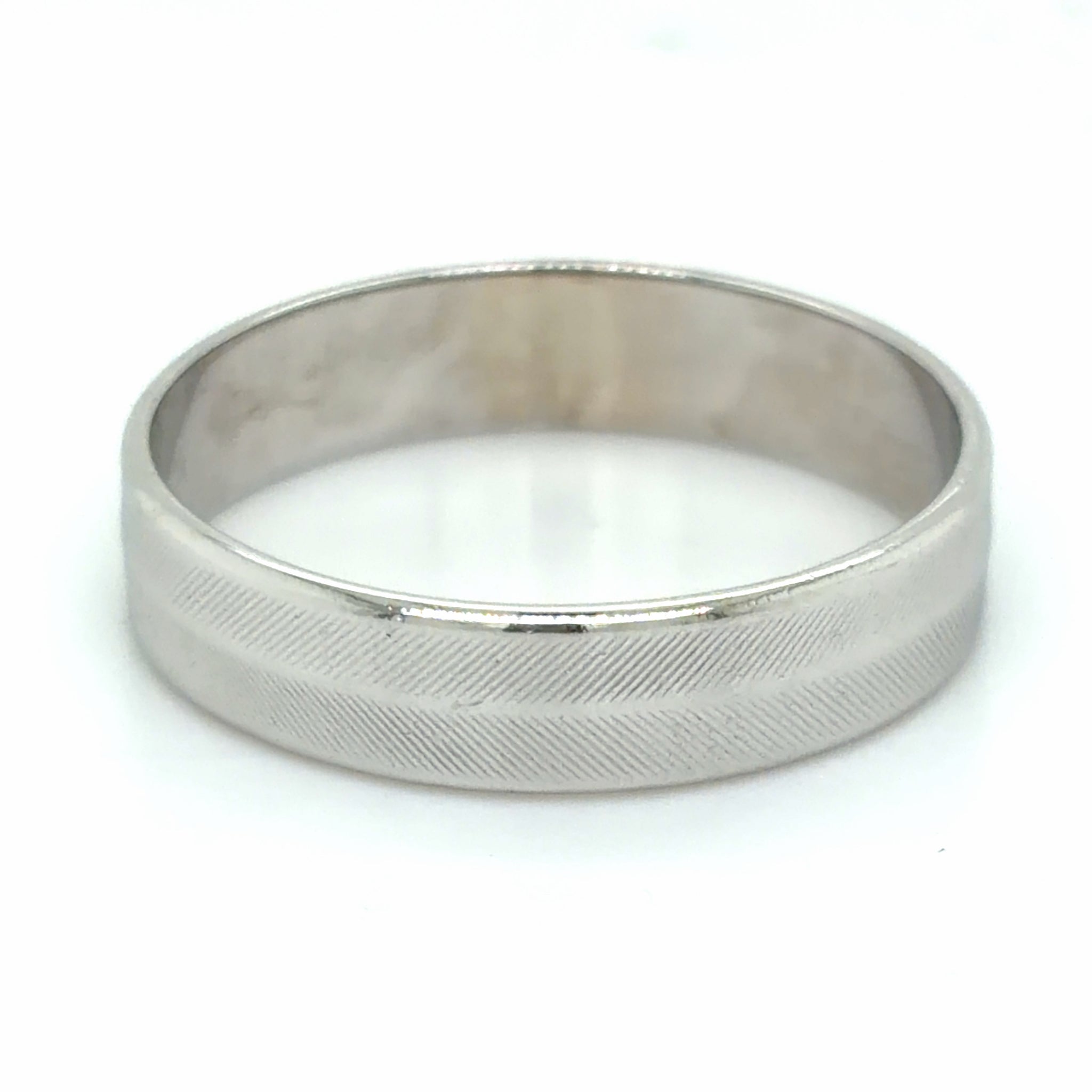 Estate Coin Edge Texture Wedding Band