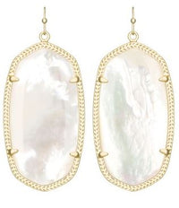 Danielle Gold Plated Ivory MOP Statement Earrings by Kendra Scott