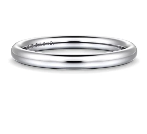 14K White Gold Matching Wedding Band by Gabriel