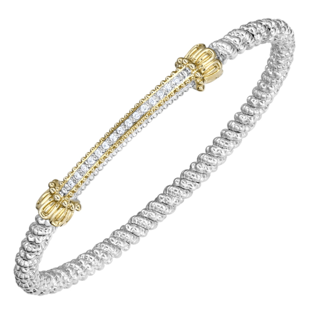 Sterling Silver & Yellow Gold Diamond Bracelet by VAHAN