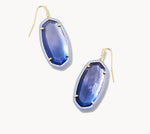 Elle Gold Plated Enamel Framed Drop Earrings in Dark Lavender Illusion by Kendra Scott