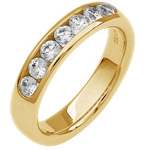 14K Yellow Gold 0.74cttw H-I I1 Diamond Wedding Band