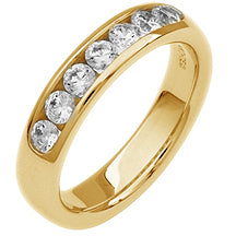 14K Yellow Gold 0.10cttw H-I I1 Diamond Wedding Band