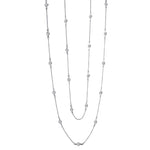 Lafonn Lassaire Simulated Diamonds in Sterling Silver Bonded with Platinum 36" Necklace