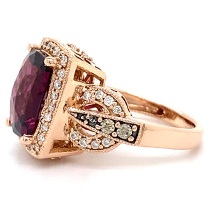 Estate Rhodolite Garnet LeVian Ring