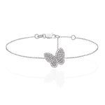 14K White Gold 0.22cttw H/I SI Diamond Butterfly Bracelet