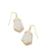 Alexandria Gold Plated Drop Earrings in Iridescent Drusy by Kendra Scott