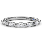 14K White Gold Diamond Wedding Band by Fana