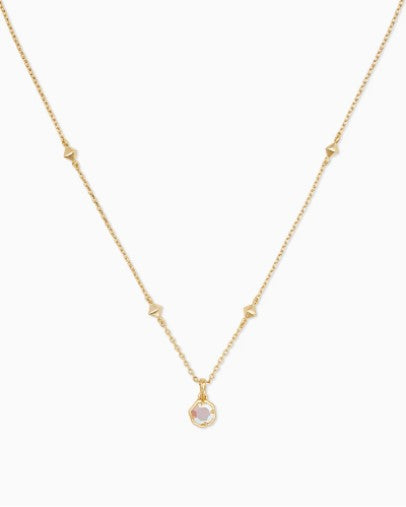 Nola Short Pendant Gold Iridescent Drusy by Kendra Scott