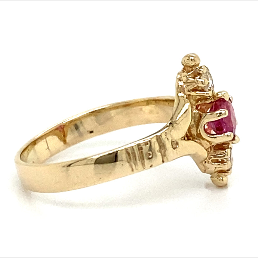 Estate Ruby and Diamond Ring