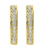 14K Yellow Gold 0.11cttw SI H-I Diamond Hoops