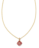 Dira Yellow Gold Plated Crystal Short Pendant Necklace by Kendra Scott