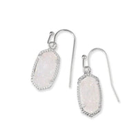 Lee Earrings Rhodium Iridescent Drusy by Kendra Scott