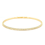 14K Yellow Gold 0.94cttw Diamond Bangle Bracelet