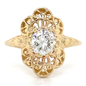 Estate 1ct Filigree Ring