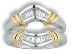 14K White & Yellow Gold 0.33cttw VS HI Diamond Ring Guard