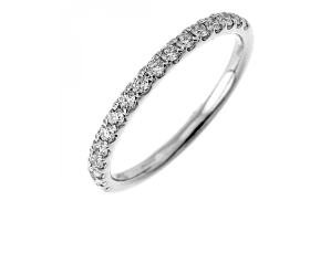 14K White Gold 0.33cttw Diamond Wedding Band