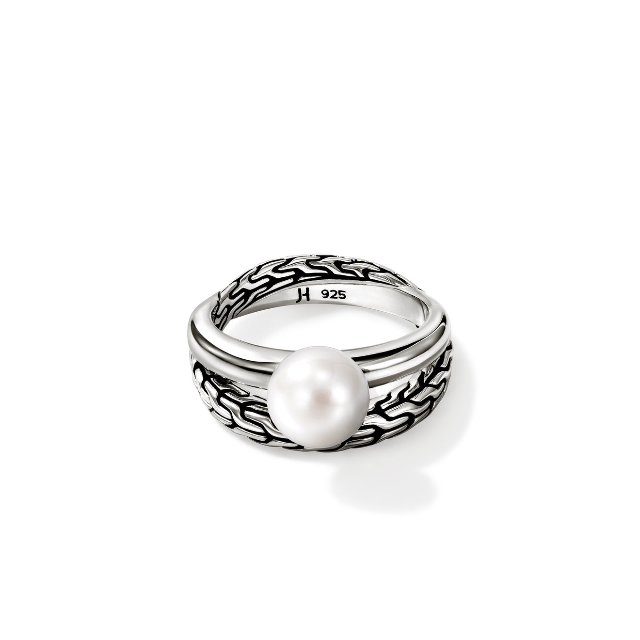 JH Essentials Silver Ring with Cultured Fresh Water Pearl by John Hardy