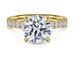 14K Yellow Gold 0.34cttw SI2 G-H Diamond Semi-Mount Engagement Ring by Gabriel