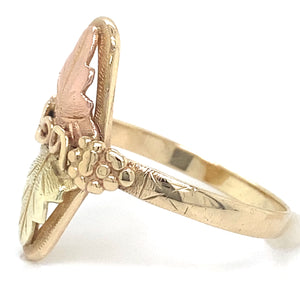 Estate Black Hills Gold Navette Ring