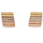 Estate Tri-Color Earrings