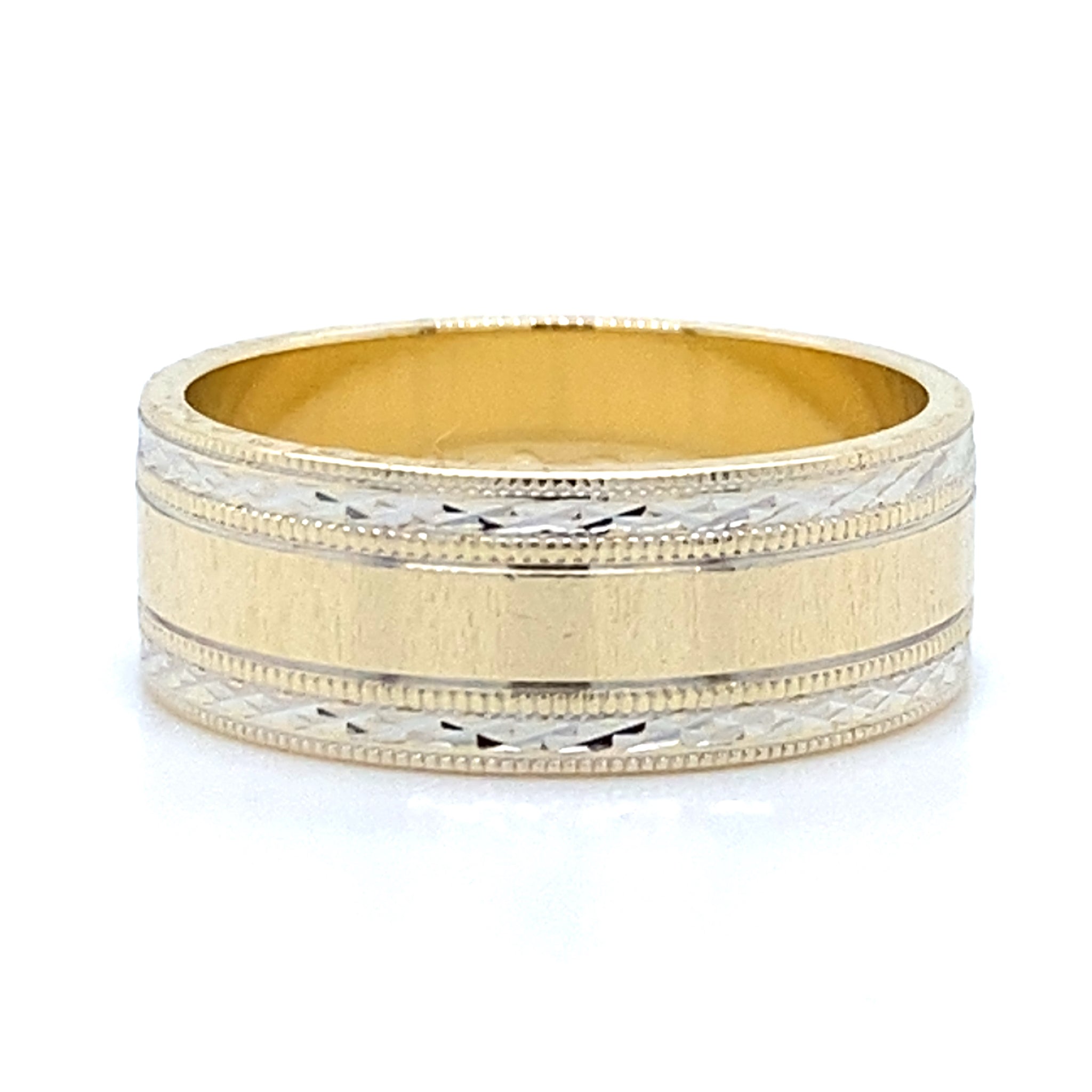 Estate 7mm Two-Tone Textured Band
