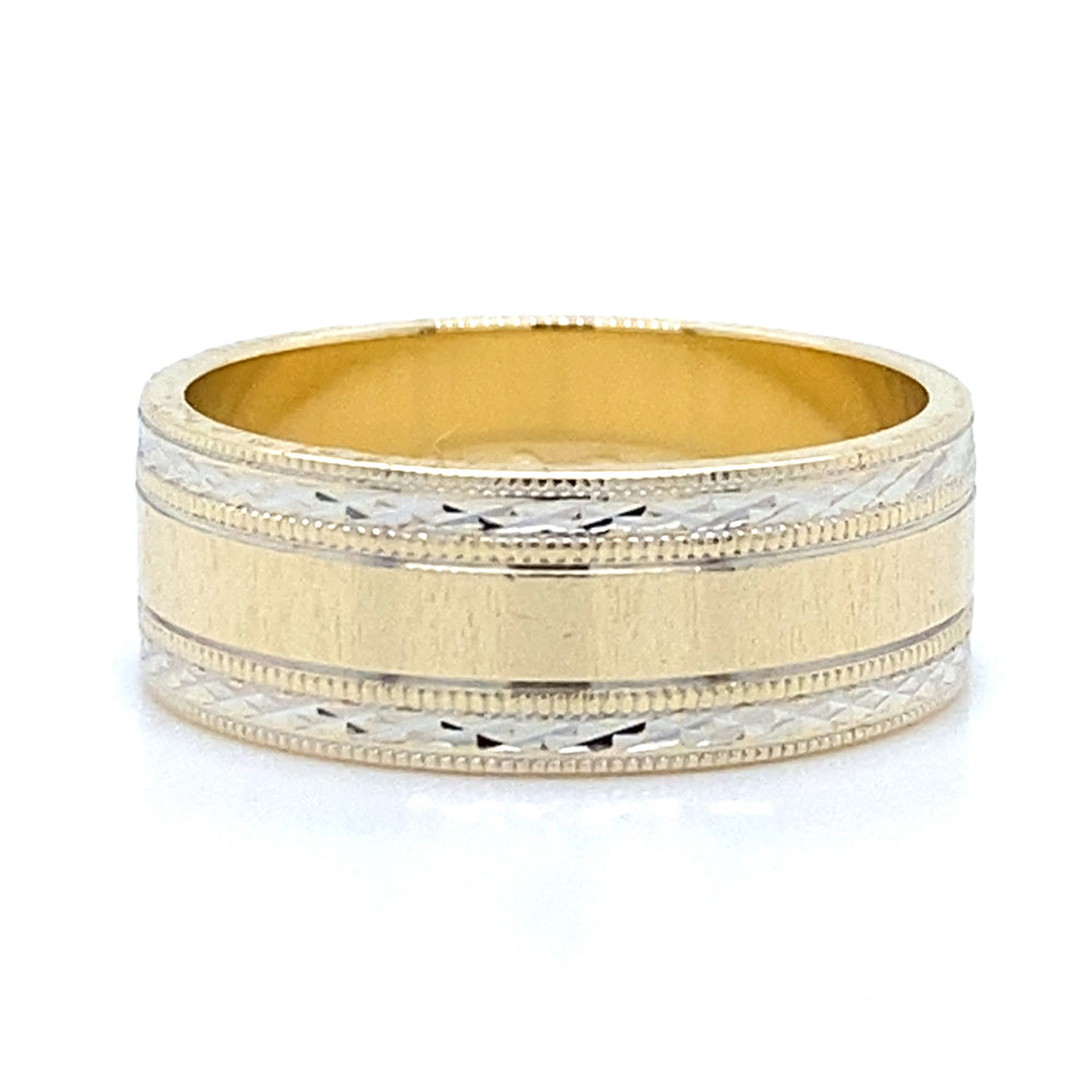 Estate 7mm Two-Tone Textured Band