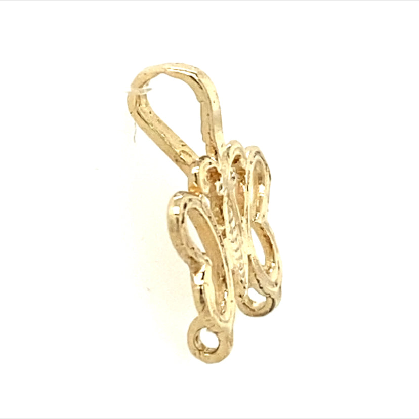 Estate 14K Yellow Gold Butterfly Charm