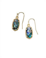 Lee Gold Plated Abalone Shell Earrings, by Kendra Scott