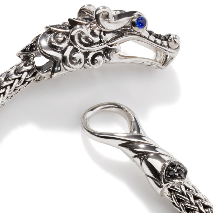 Naga Heritage Sterling Silver Bracelet with Blue & Black Sapphires by John Hardy