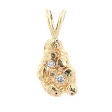 Estate Gold Nugget & Diamond Pendant