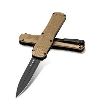 Autocrat, Finish Black Blade Steel: CPM-S30V (58-60) Handle Coyote Brown by Benchmade