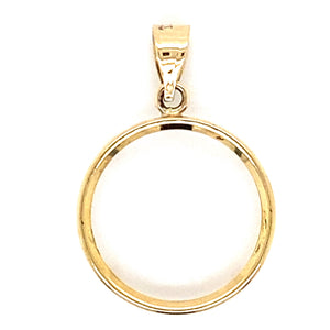 Estate 17.8mm Coin Pendant Bezel