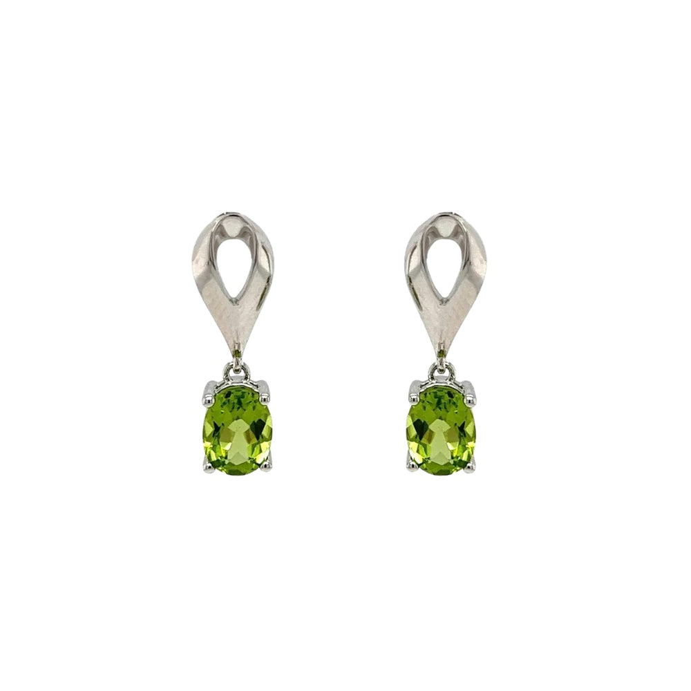 Sterling Silver 2.81cttw Peridot Dangle Earrings