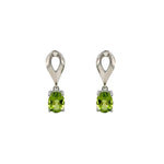 Sterling Silver 2.81cttw Peridot Dangle Earrings