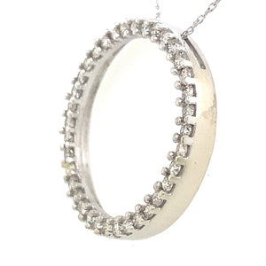 Estate Diamond Circle Necklace