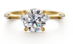 14K Yellow Gold 0.12cttw G-H SI2 Diamond Semi-Mount Engagement Ring Sz 6.5 by Gabriel