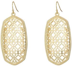 Elle Gold Plated Filigree Earrings by Kendra Scott