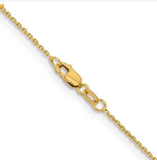 Leslie's 14K Yellow Gold 1.05mm D/C Cable Chain 20"