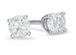 Estate 14K White Gold 1.13cttw I2 I-J Diamond Stud Earrings