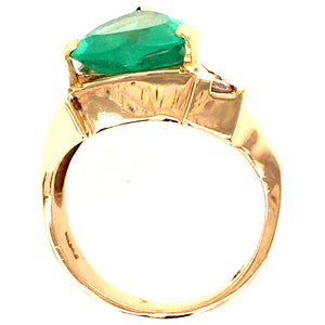 Estate Synthetic Emerald Ring