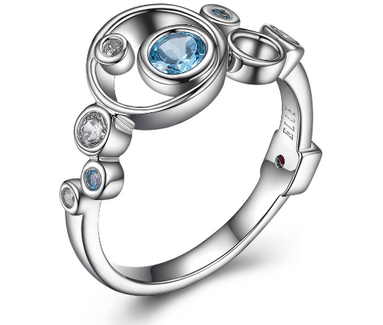 Sterling Silver Blue Topaz Ring by ELLE
