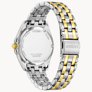 Corso, Eco-Drive, Two-Tone White Mother of Pearl Watch by Citizen