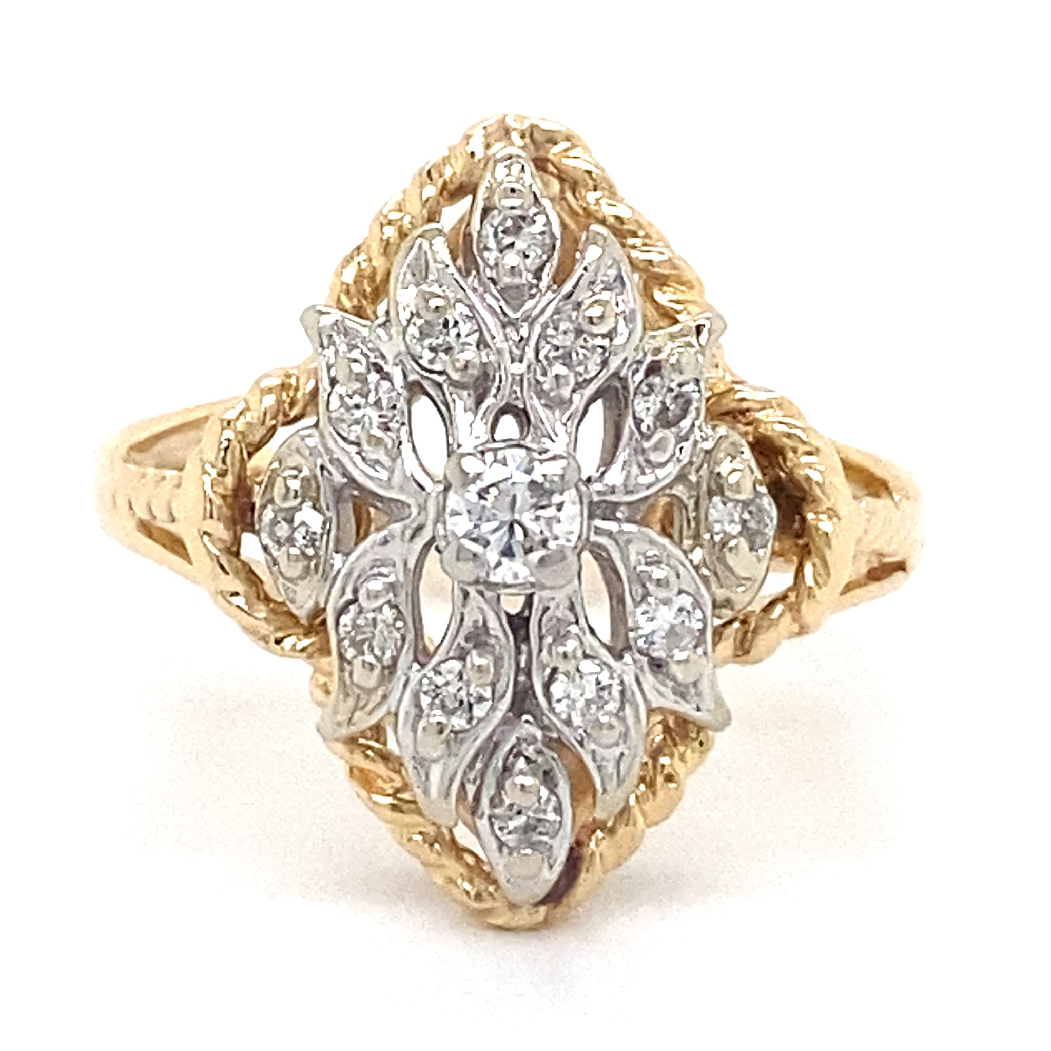 Estate Diamond Rope Ring