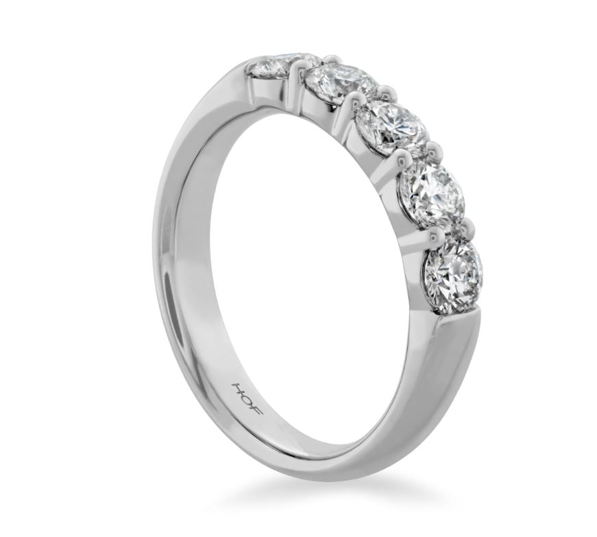 18K White Gold HOF 1.06cttw VS GH Diamond Signature 5-Stone Band