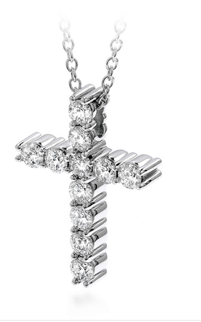 18KW Whimsical Large Cross 0.65cttw VS-SI I-J by Hearts on Fire