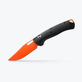 TAGGEDOUT Orange Blade Finish, Black Carbon Fiber Handle by Benchmade