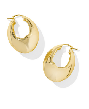 Liana Gold Plated Hoop Earrings by Kendra Scott