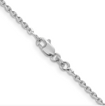 14K White Gold 6.5mm D/C Cable Chain 20"