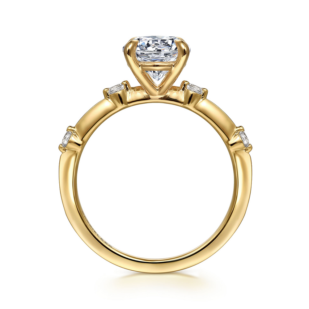 Yellow Gold Diamond Semi-Mount Engagement Ring